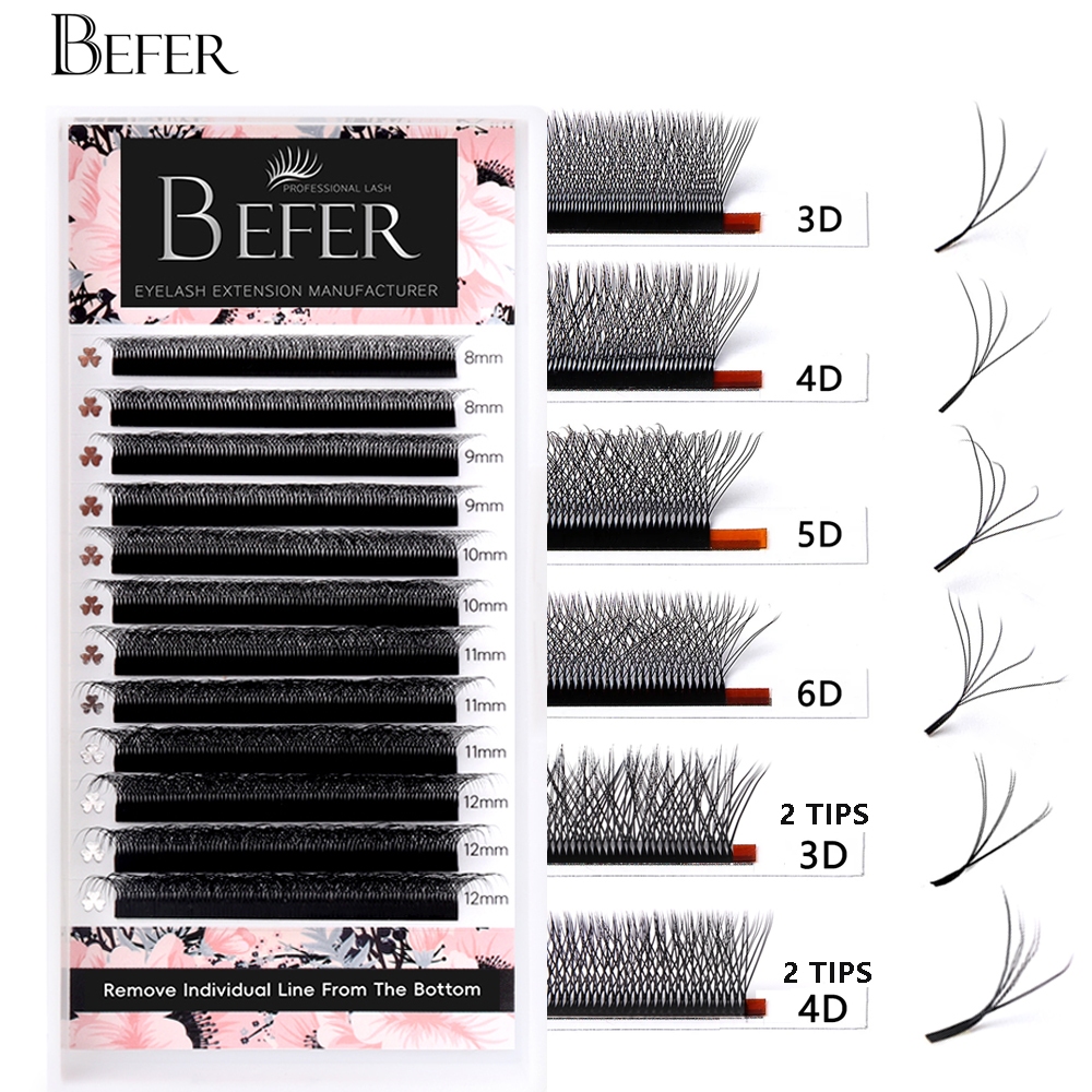 Befer Beauty Cilios YY/3D/4D/5D/6D W Extensão Técnica De Cílios Falsos Em Forma De Fibra Tecnológica