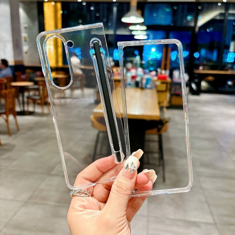 Para Samsung Galaxy Z Fold 8 7 6 Capa Transparente Caneta Com Slot Protetor À Pr
