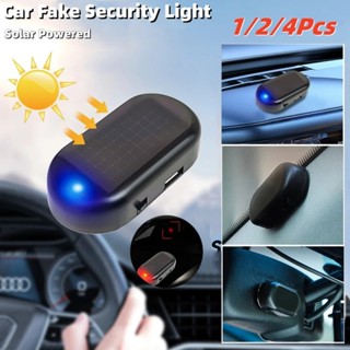 4pcs Luz De Segurança Falsa Para Carro Simulada Com Energia Solar Alarme Sem Fio Anti-Roubo Lâmpada De LED Piscando Imitação em Oferta na Shopee