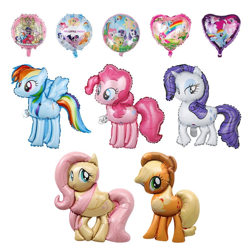 1pc Pequeno Pônei Folha Balão Unicórnio Crianças Meninas Chá De Bebê Decorações De Festa De Aniversário em Oferta na Shopee