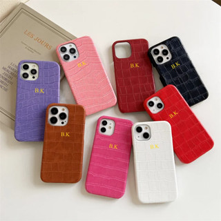 Personalizar Letras De Personalização Nome Caso De Couro Para iPhone 16 15 14 13 12 11 Pro...