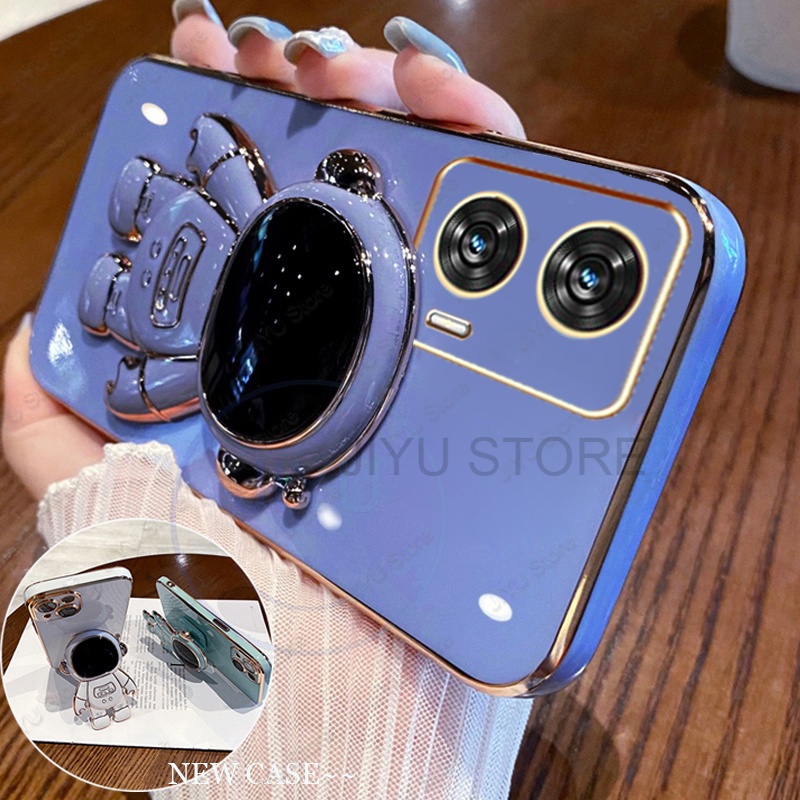 Invólucro Motorola Moto G35 5G Com Suporte De Astronauta Estereoscópico Dobrável Capa De Telefone Macia À Prova De Choqu em Oferta na Shopee