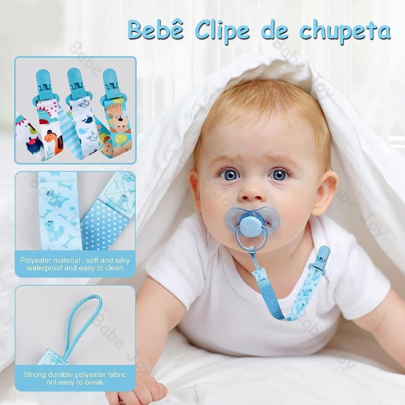 Cordão De Prevenção De Queda Infantil , Brinquedo De Mordida De Bebê , Clipe De Chupeta Com Corrente/Suporte De Impressã