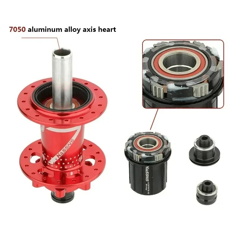Detalhes do HASSNS Pro 7 36h Rolamento Do Cubo Traseiro 36Holes Freehub MTB Bicicleta Quatro Palin 32H Hub Para 7-12 Speed Noisy Cube 6 Pawl Hubs