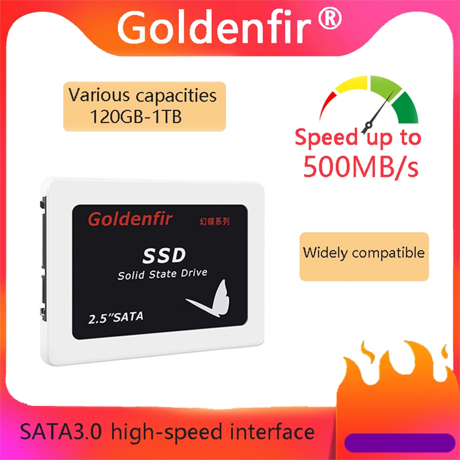 Goldenfir SSD2.5 120GB 128GB 240GB 256GB 480GB 500GB 512GB Built in Solid State Drive Desktop Laptop em Oferta na Shopee