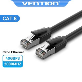 VENTION Cat8 Cabo Ethernet SFTP Gaming 40Gbps 2000MHz Super Speed RJ45 De Rede Lan Conector De Para Modem Roteador PC Portátil TV PS3 PS4 XBox em Oferta na Shopee