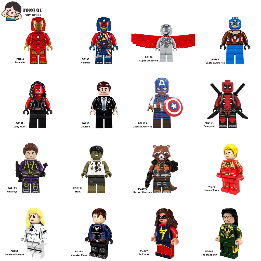 Brinquedos de Menino Peça decorativa Brinquedo de montar Presente de aniversário boneco de Guaxinim Capitão em Oferta na Shopee