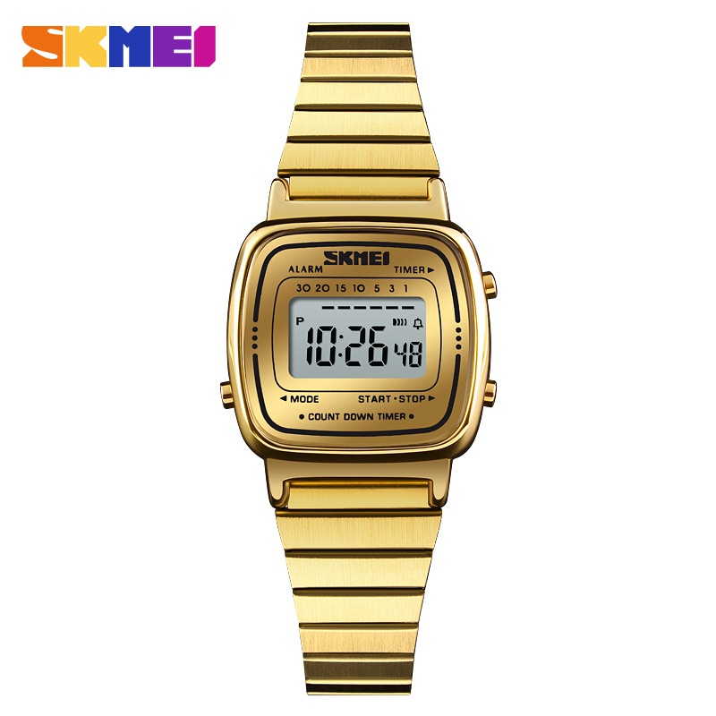 SKMEI 1901 Relógio Digital Luxuoso Com Mostrador Pequeno Para Mulheres Calendário Relógios De Pulso Esportivos À Prova D