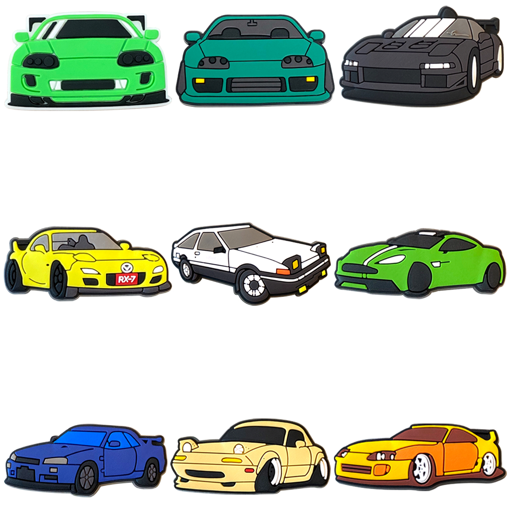 Encantos De Sapatos De Venda A Quente Para  JDM Car Series Acessórios Engraçados Em PVC
