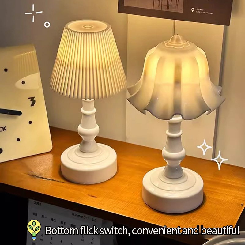 Criativo retro Luz Noturna Estilo Europeu LED Pequeno Candeeiro De Mesa Lâmpada Cabeceira Atmosfera Decoração E Ornament em Oferta na Shopee