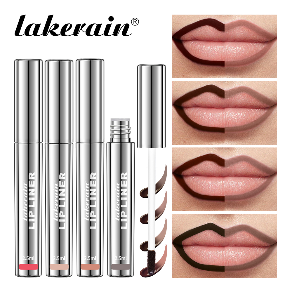 Forro Labial Lakerain , Tatuagem Do Peel off , Longa Duração , Impermeável , Tinta Fosca À Prova D'água Lábios Marrons De Contorno De Mancha Cosmética