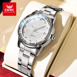 OLEVS 6013 Relógio feminino original de aço inoxidável luminoso à prova d
