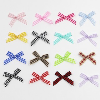 3.5 Cm Mini Retro Versátil Cor Misturada Arco Xadrez Roupas Artesanais Vestido Saia Decorativa