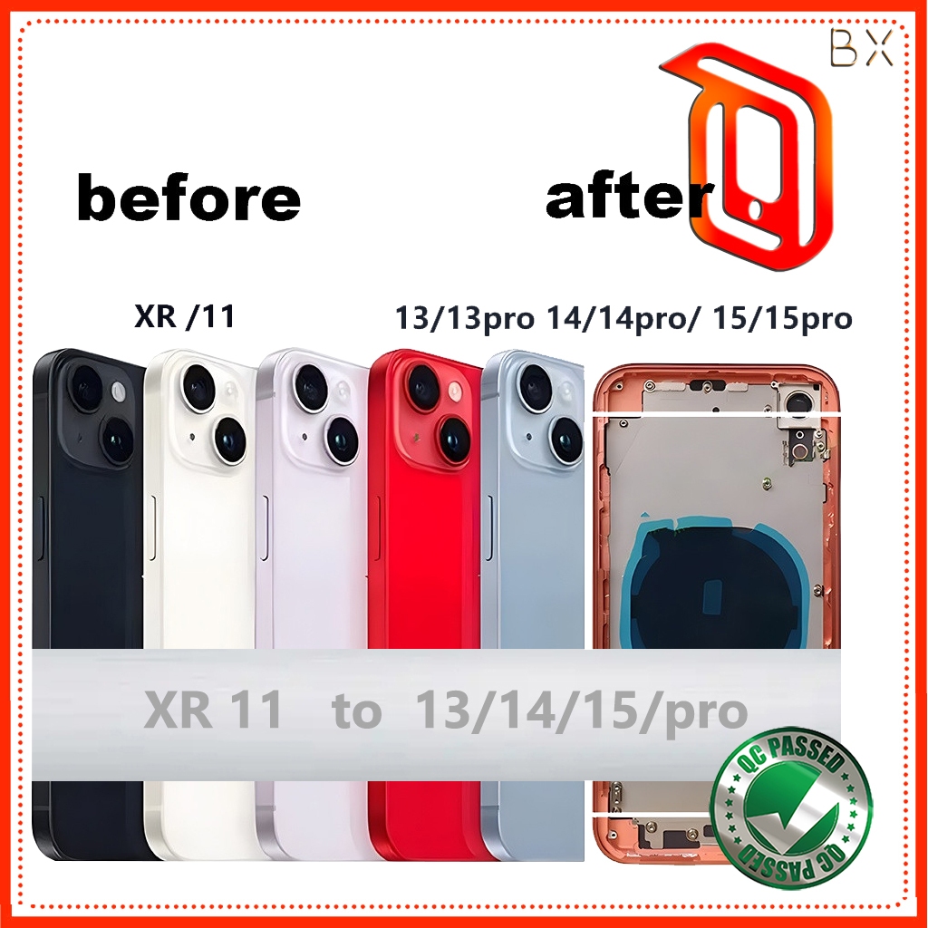 Carcaça Para XR/11 A 15 13 14 Conjunto De Tampa Traseira Pro DIY Shell , for Como 15pro 13Pro 14pro De Substituição Da Armação Central Bateria
