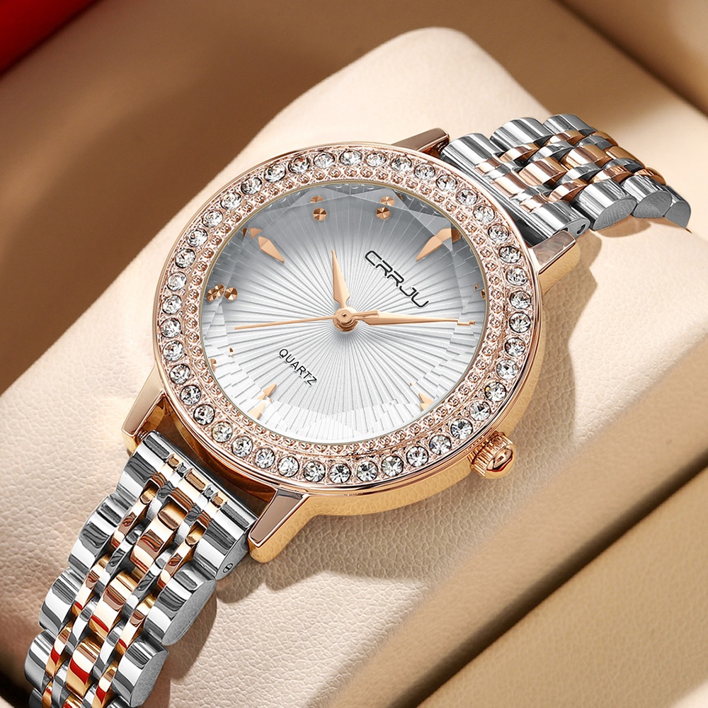 CRRJU Top Fashion Luxury Casual Simples De Alta Tendência À Prova D'água Relógio Feminino De Quartzo 5029 X - Watches