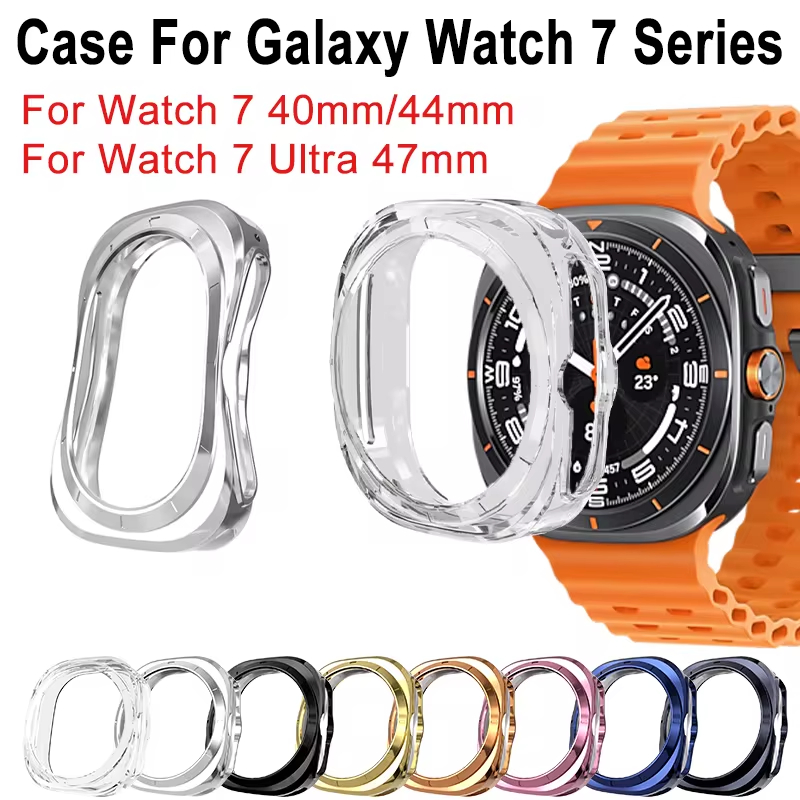 Capa Protetora Watch 7 Ultra 47mm Smartwatch Macia TPU Bumper Acessórios