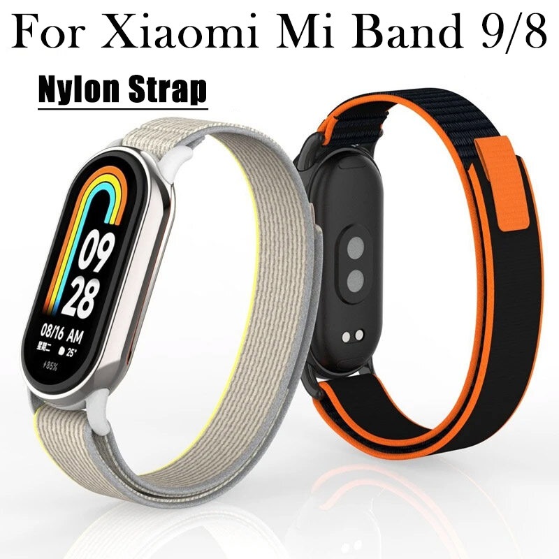 Pulseira De Náilon Para Xiaomi Mi Band 10 9 8 Smartwatch Substituição Esportes Respirável Cinta Band10 Acessórios