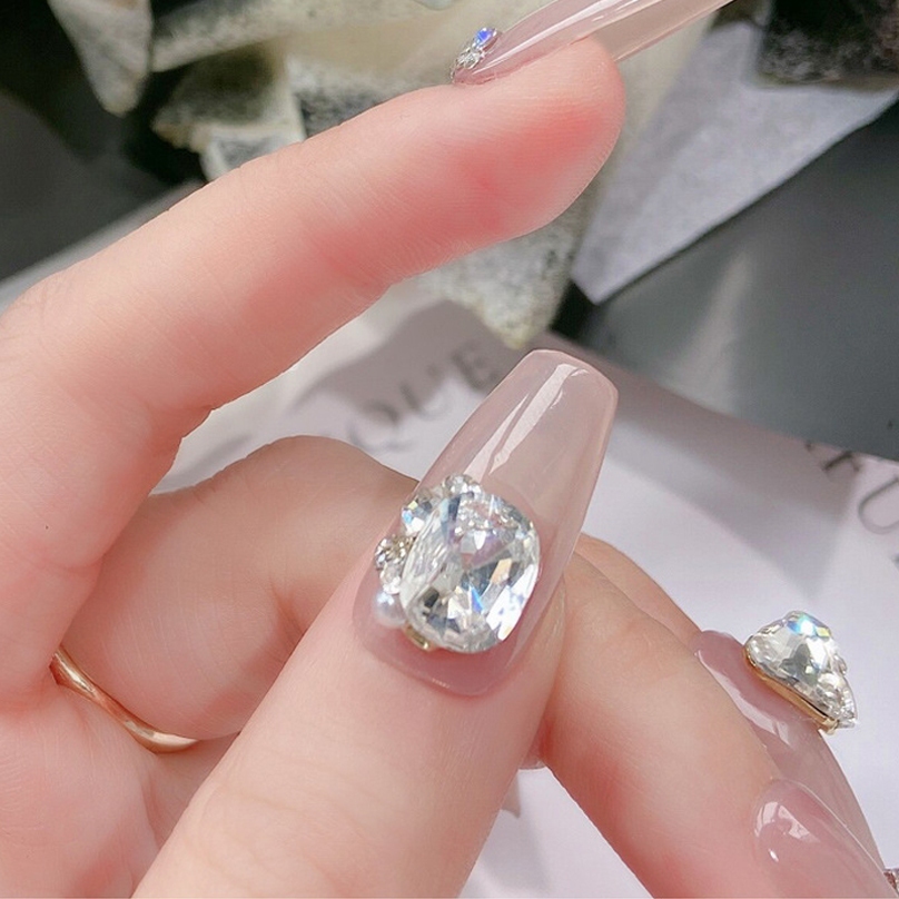 Tendências De Arte Manicure Eleganteacessórios De Cristal De Unhas Rhinestone Super Brilhante Brilho Inferior Diamante Acessórios Múltiplos Diamantes Slim Não Fácil De Cair Wat