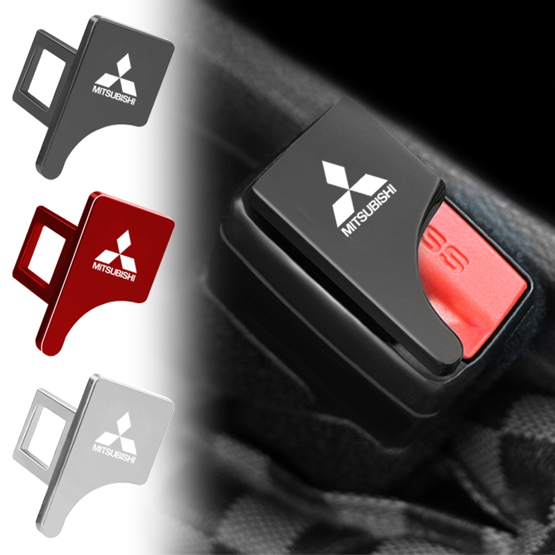 1pcs Metal Eliminador De Alarme Do Assento Carro Emblema Clip De Fivela De Segurança Para Mitsubishi ASX Lancer Pajero Outlander L200 EVO