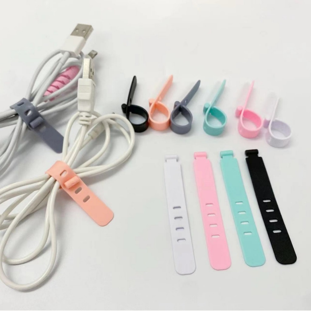 100/50/20 PCS Clipes Organizadores De Cabo De Silicone Enrolador Fio Acessórios Fone De Ouvido Linha De Carregamento D