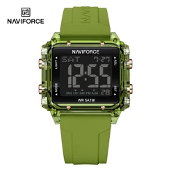 NAVIFORCE Relógio De Pulso Silicone Esportivo Casual Multifuncional Cronógrafo De Dupla Exposição À Prova D'água 7101