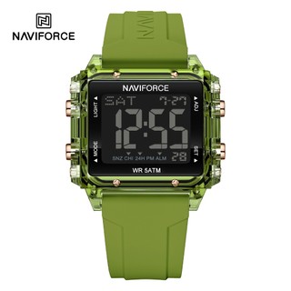 NAVIFORCE Relógio De Pulso Silicone Esportivo Casual Multifuncional Cronógrafo De Dupla Exposição À Prova D