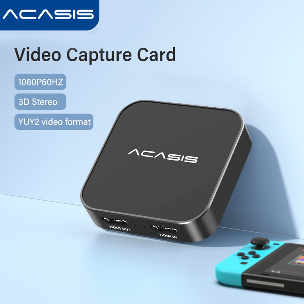 Placa De Captura De Vídeo Binaural ACASIS HDMI Para Entrada USB3.0 4K60/1080P60HZ HD Gravação De Baixo Atraso Caixa De J