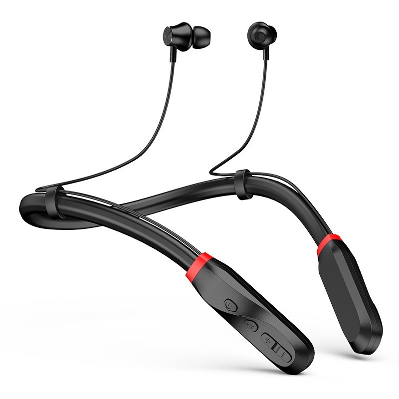 Fones De Ouvido Bluetooth Com Fita Adesiva , 200H Extra Long Playtime Wireless Stereo Neckband Earbuds Microfone , Drivers De Armadura Balanceada À Prova D'água Em