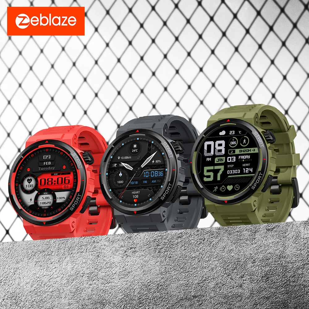 Novo Zeblaze Ares 3 Plus 1.43'HD AMOLED Display Smartwatch Chamada De Voz 3D Interativo 100 + Modos Esportivos Smart Watch Men