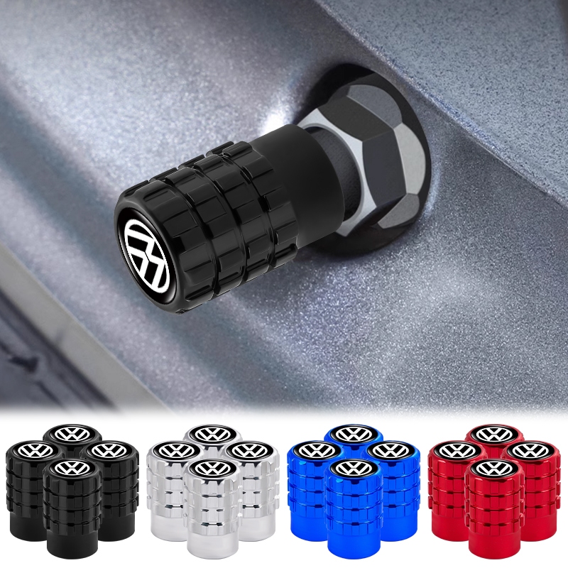 4pcs Upgrade Car Logotipo Do Carro Válvula Anti-Vazamento Tampa De Proteção Da Haste Roda Para VW Volkswagen Jetta MK5 Golf Passat 3B7 601 171 em Oferta na Shopee