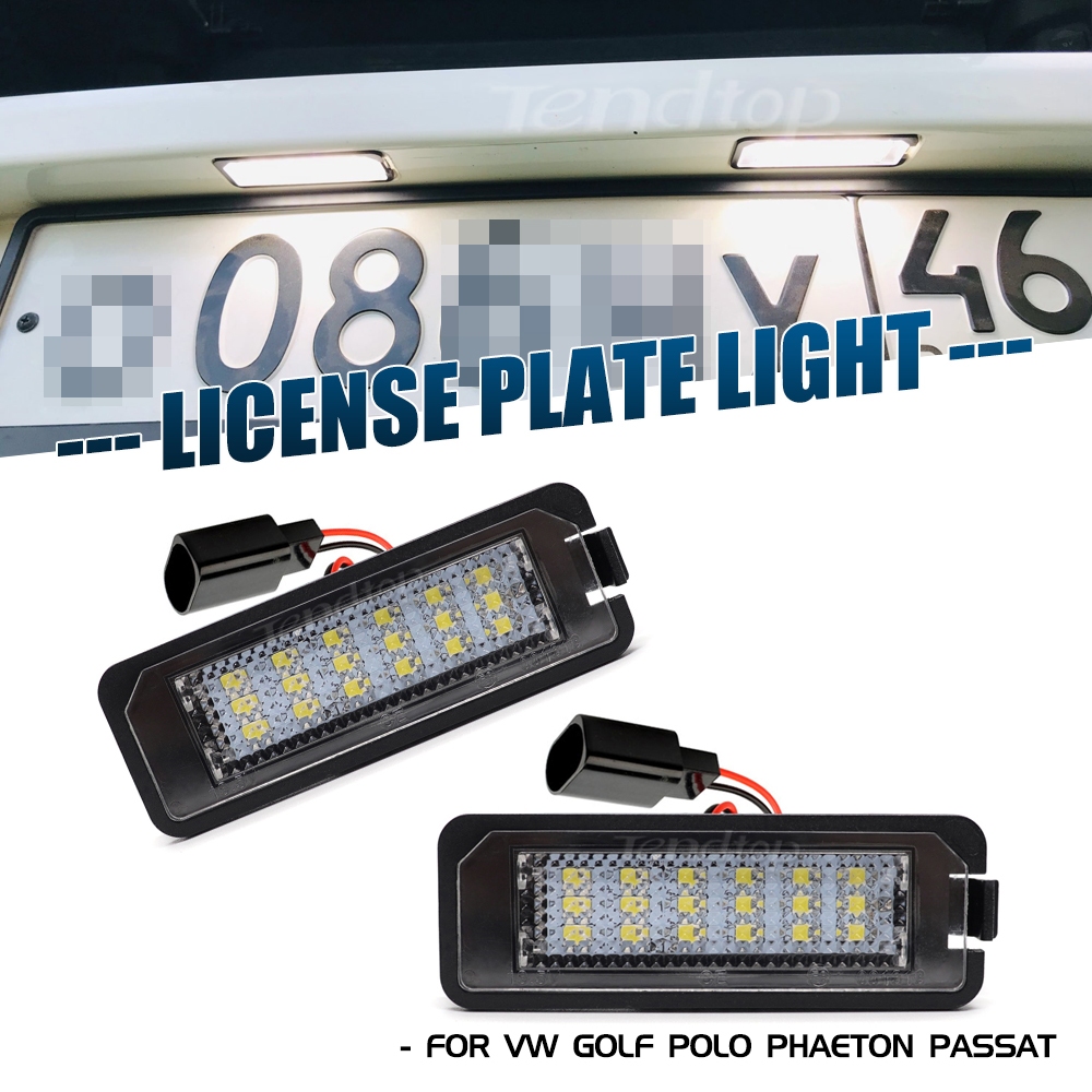 2 Pçs LED Número Da Placa De Licença Luz Sinal Acessórios Lâmpada Para VW Golf GTI MK4 MK5 MK6 Passat Phaeton Polo 2000-
