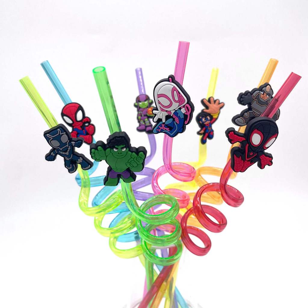 8pc/Lot Spidey E Seus Espantosos Amigos Canudos De Plástico