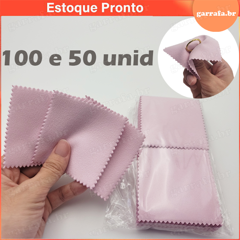 100 PCS 8x8 cm Flanela Mágica Pano para Limpeza e Polimento de Joias de Ouro ou Prata