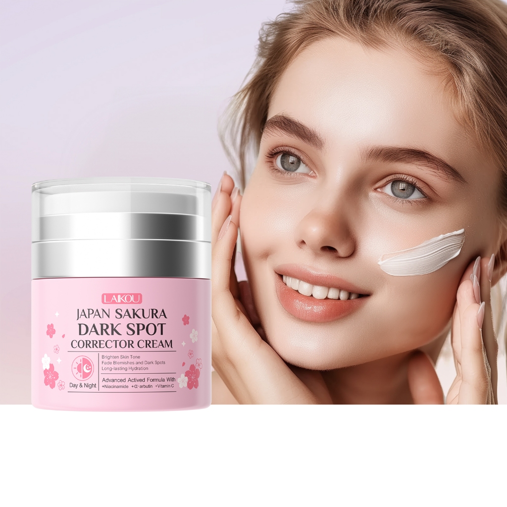 LAIKOU Japão Sakura Dark Spot Corrector De Manchas Escuras Creme Desbotador Blemishes Hidratação De Longa Duração 50g