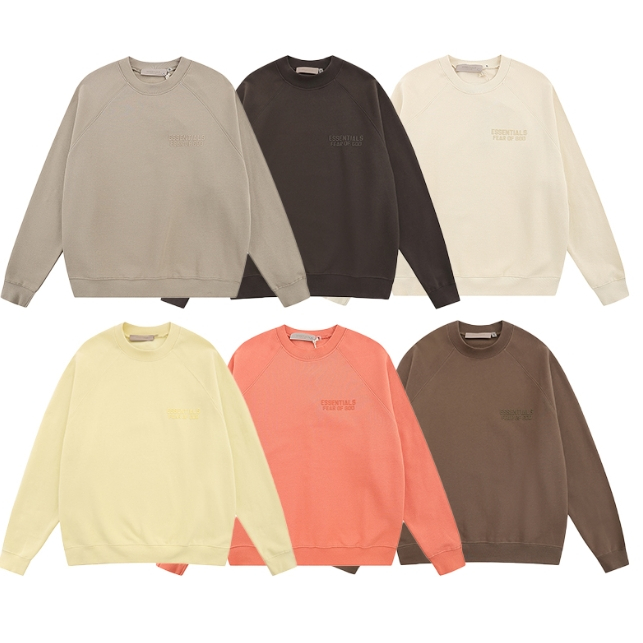 Novo produto 23SS essencial faer de deus Flocking Round Neck Sweatshirt Pullover