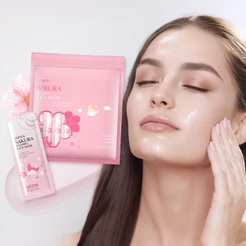 LAIKOU Máscara De Dormir Sakura Anti-Envelhecimento/Reduzir A Rugas/Hidratante/Idade/15pçs