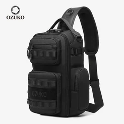 OZUKO Sacos De Grande Capacidade Para Homens Com Saco De Ombro De Múltiplos Bolsos Trava Anti-Roubo Funda De Corpo Cruzado À Prova D'água