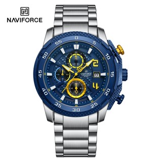 NAVIFORCE 8047S Relógio Luminoso Multifuncional De Design Único Com Discagem Dupla Bezel Para Homens em Oferta na Shopee