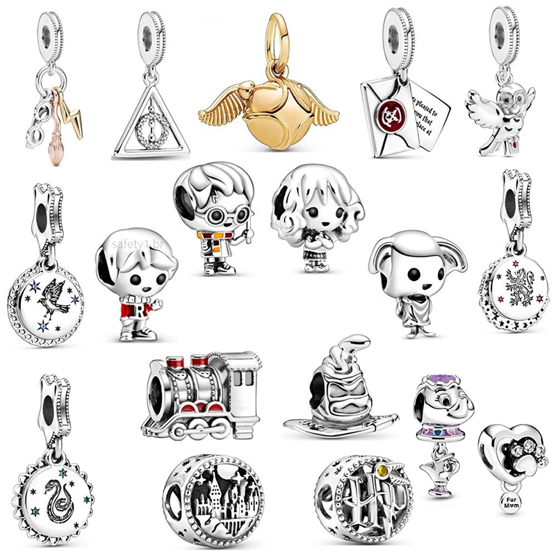 HY 925 Personagens De Desenhos Animados Berloque Com Revestimento De Prata FatTonny For Berloques Bracelet DIY Charms Pendant