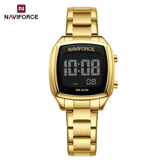 NAVIFORCE 5047 Tela Eletrônica Quadrada De Discagem Minimalista Relógio Feminino De Cinta De Aço Inoxidável em Oferta na Shopee