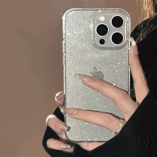 Capa De Luxo Transparente Glitter À Prova De Choque Macia TPU Para iPhone 15 14 13 12 11 Pro Max 14 15 Plus em Oferta na Shopee