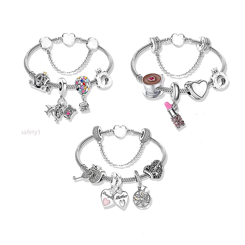 SF Berloques 5pcs Pingente Berloque 925 Pingentes Encantam O Amor Bracelete Básico