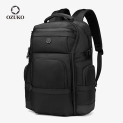 OZUKO Mochila Para Homens De Grande Capacidade Nossa Porta Mochilas De Viagem À Prova D'água De Bolsos Mulit De Uso Diário