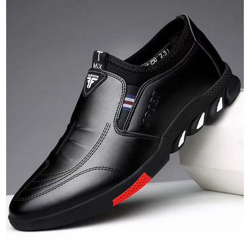 [Enviado em 24 horas]Sapatos De Couro Masculino Primavera 2024 Novo Casual Social Solo Macio Sem Escorregamento Respiráveis Combina Com Tudo