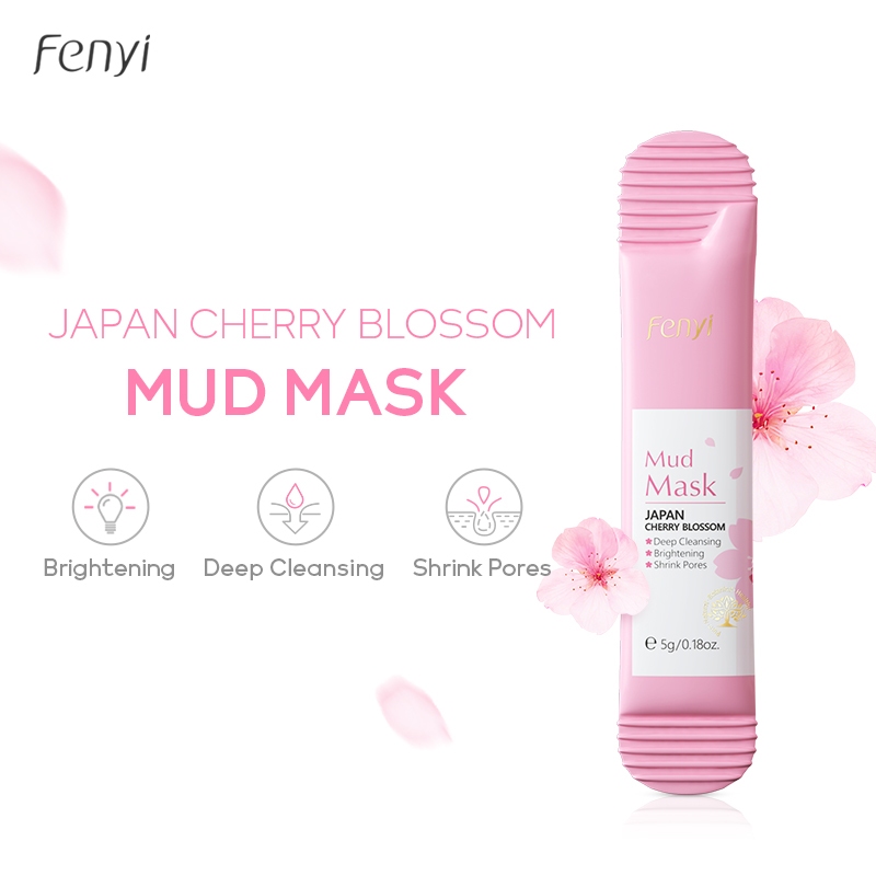 Máscara De Lama Fenyi Cherry Blossom Limpeza De Poros Blackheads Remoção 5g 1pc - Beauty