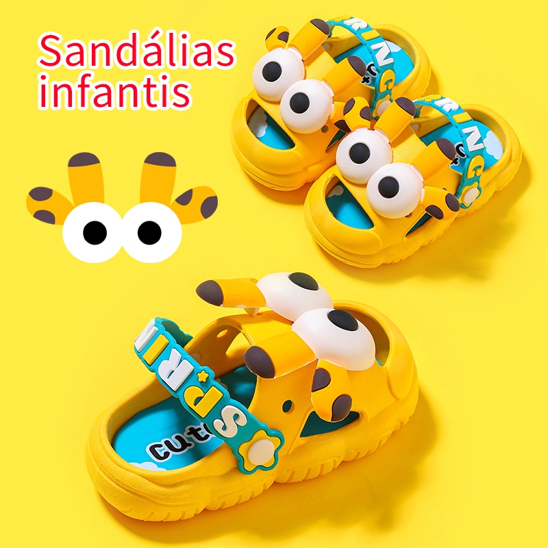 Sandálias infantis 2025 Summer Beach Sandals Meninos Meninas Light Soft em Oferta na Shopee