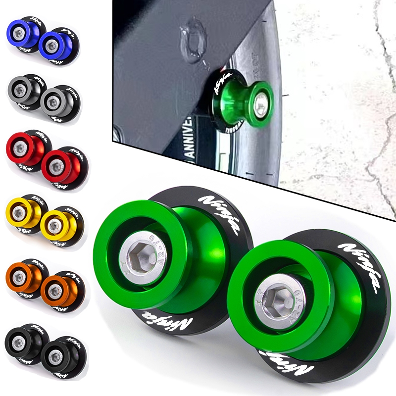 Para Kawasaki Ninja ZX6R ZX636 250SL 125 250 300 400 650 1000SX Colunas De Braço Oscilante Motocicletas Suportes Traseiros Deslizadores De Parafusos Acessórios