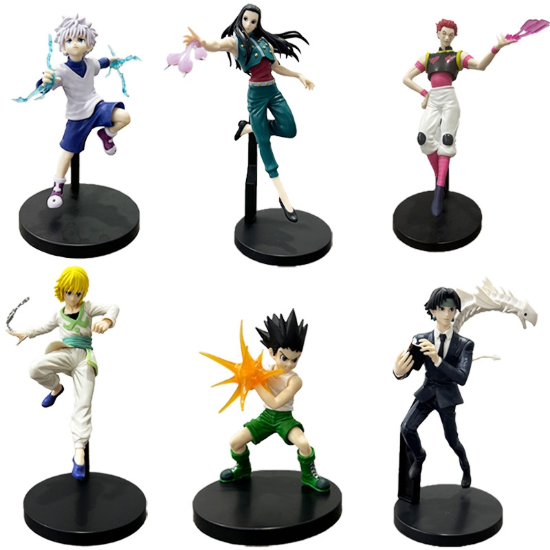 1Pcs 15-23cm Anime Hunter × Figura Gon Freecss Killua Zoldyck Kurapika Hisoka Kuroro Rushirufuru Illumi Figuras De Ação Em PVC Bonecas Modelo Brinquedos em Oferta na Shopee