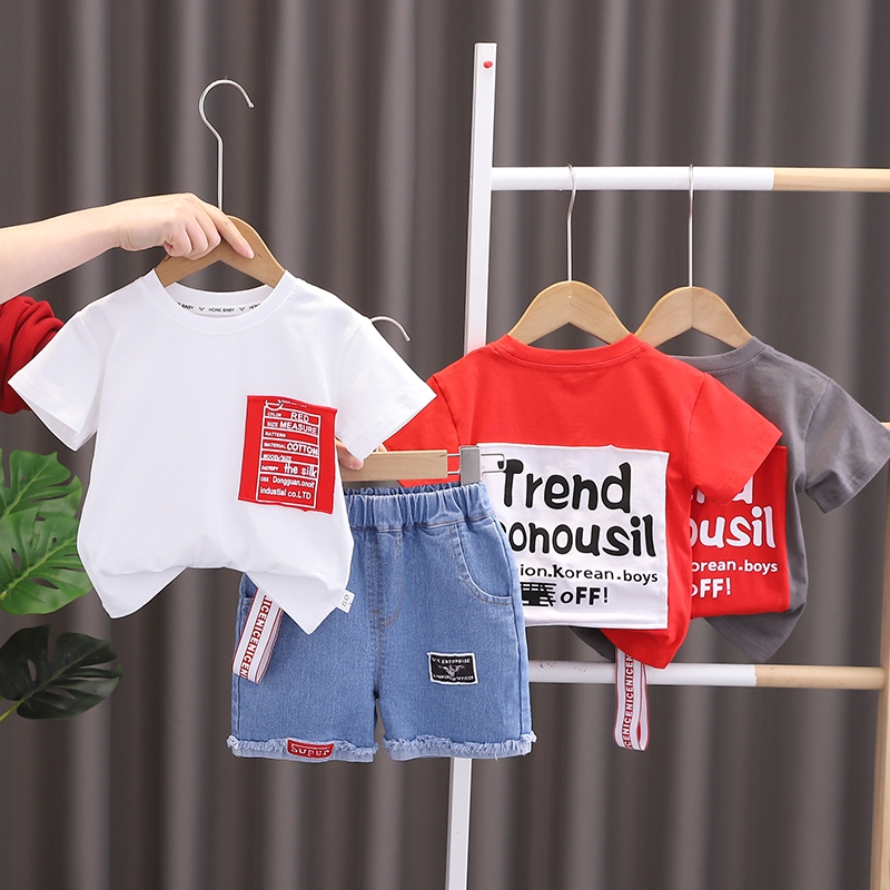 Novos Baby Boys Roupas Summer Cotton Crianças Desenho Animado Camisetas Estampadas Calças Curtas 2Pcs/set Infant Kids Fatos De Treino Para De 0-6 Anos
