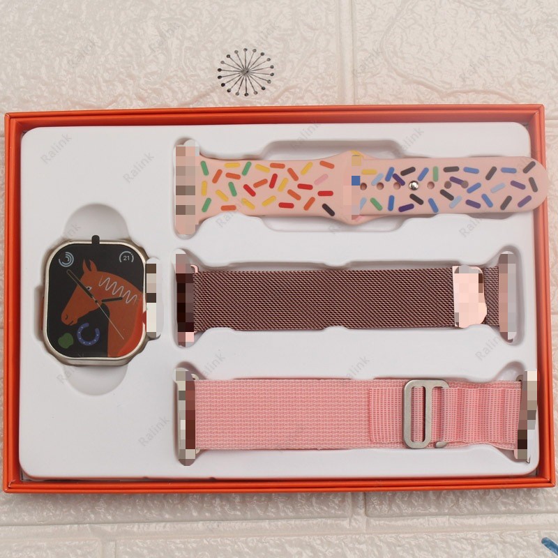 2025 Relógio Inteligente S9 Ultra 3 Bandas Das Mulheres Dos Homens 41MM 49MM Bluetooth Sem...